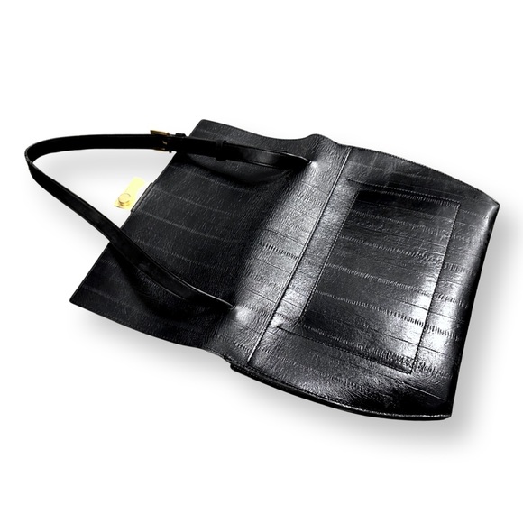 [ ALLSAINTS ] Harley Eel Embossed Leather Crossbody Bag w: luxe Clasp : … - Picture 5 of 9